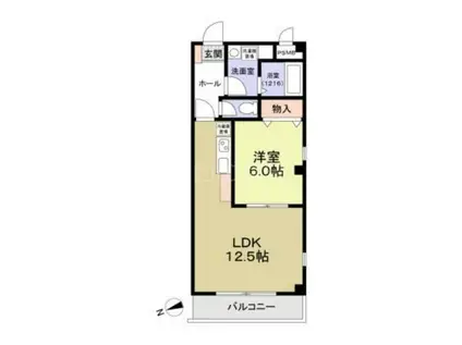 グレイスハイツ(1LDK/2階)の間取り写真