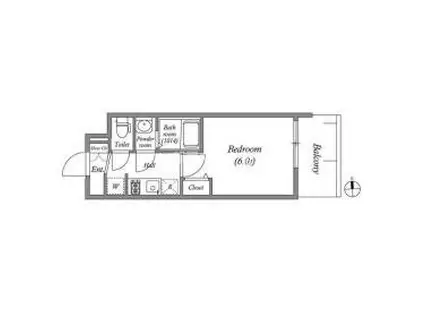 アドバンス大阪リーヴァ(1K/4階)の間取り写真