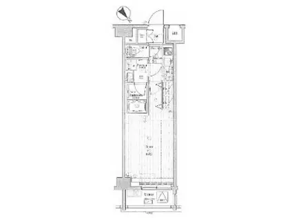 PREMIUM CUBE 目黒東山♯MO(1K/2階)の間取り写真