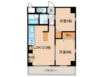 パール香ノ美(2LDK/7階)の間取り写真