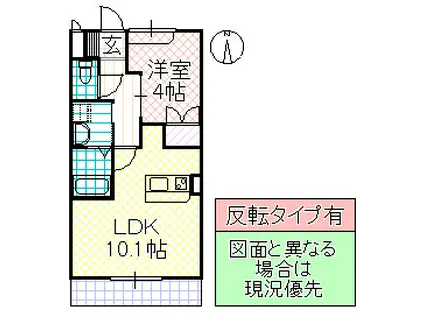 M&Tハイム(1LDK/1階)の間取り写真