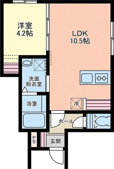 IL MIO CAMPOII(1LDK/1階)の間取り写真