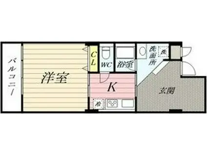 E・SWORD154(1K/2階)の間取り写真