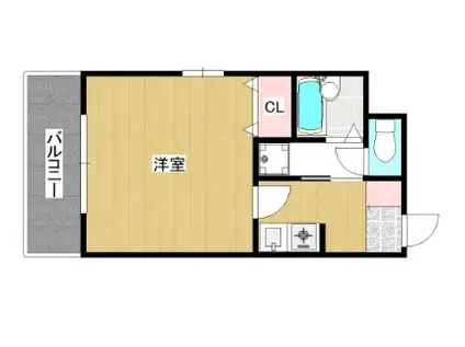 エクセレント大橋(ワンルーム/6階)の間取り写真