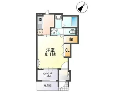 ATELIER TOMI (1K/1階)の間取り写真