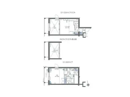 ZOOM六本木(1K/2階)の間取り写真