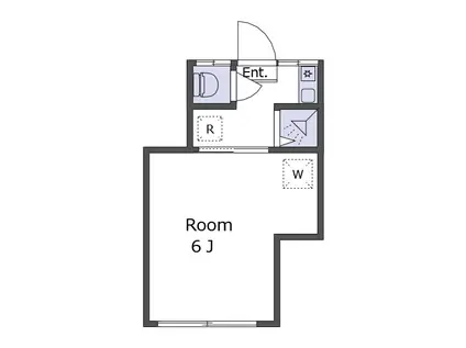 阿部荘(1K/2階)の間取り写真