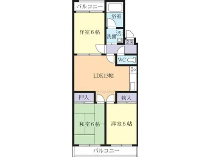 KURA(3LDK/2階)の間取り写真