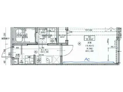 ザ・グランドレジデンス稲毛(1K/2階)の間取り写真