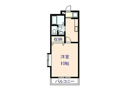ビア ベルデ津島(1K/1階)の間取り写真