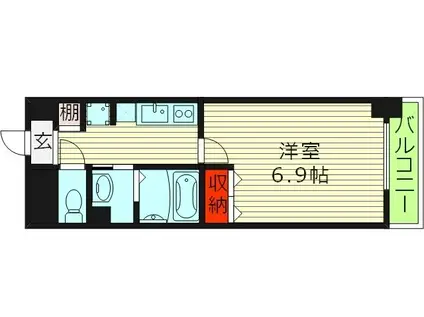 DOLCE VITA(1K/2階)の間取り写真