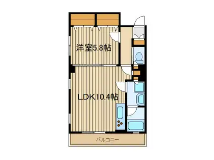 IMPERIAL GARDEN宮園(1LDK/3階)の間取り写真