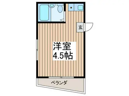 NKH並木(ワンルーム/1階)の間取り写真