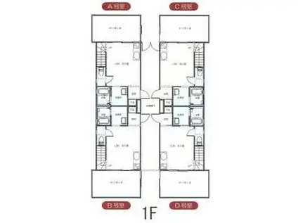 UN TREFLE(1LDK/2階)の間取り写真