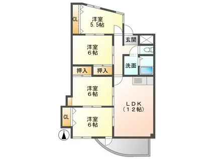 シェラトン広瀬(4LDK/5階)の間取り写真