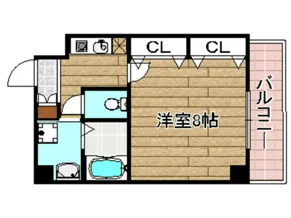 プレステージ1ST(1K/6階)の間取り写真