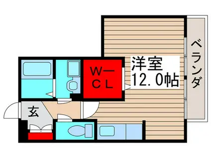 コニーハイツ(ワンルーム/2階)の間取り写真