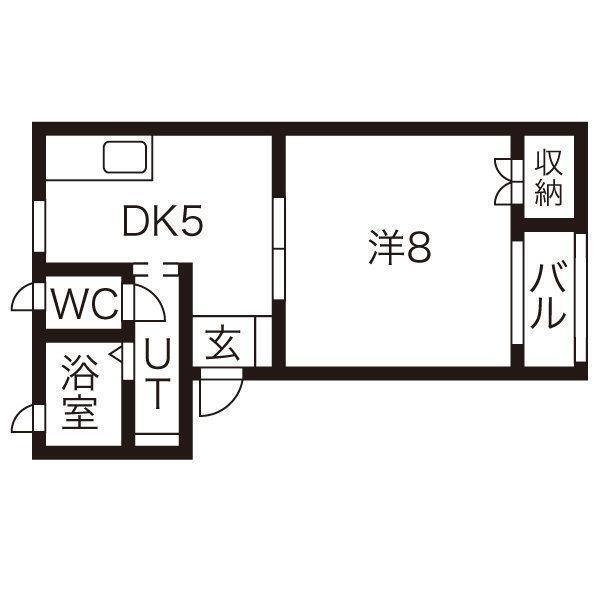 コーポ東雲(1DK/1階)の間取り写真