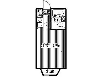 メゾンM&Y(ワンルーム/1階)の間取り写真