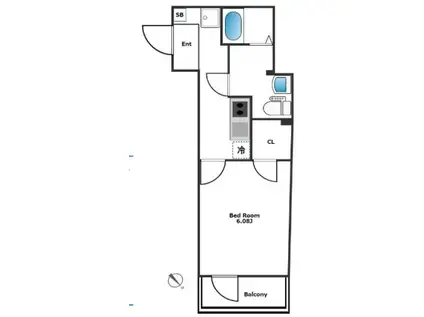 アンベリール代田橋(1K/3階)の間取り写真