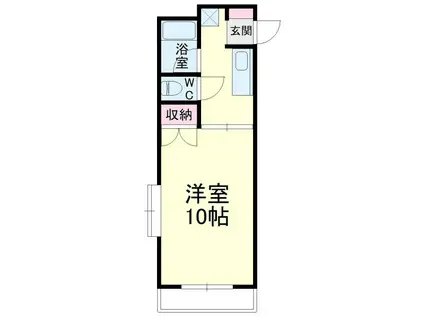 メゾン池の沢(1DK/4階)の間取り写真