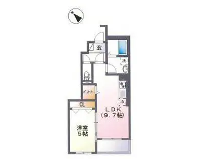 アイリスガーデンIII(1LDK/1階)の間取り写真