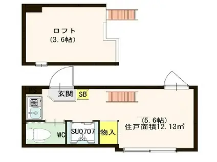 NEXTAGE UGUISUDANI(ワンルーム/1階)の間取り写真