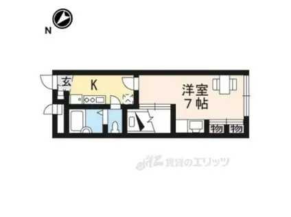 レオパレスプチトマト(1K/1階)の間取り写真