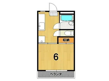 サンシャイン永井(1K/2階)の間取り写真