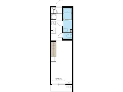 リブリ・ゆうやⅢ(1K/2階)の間取り写真