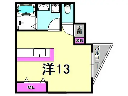 T-BOX(ワンルーム/1階)の間取り写真