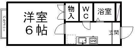 メゾンプラネット台原(1K/1階)の間取り写真