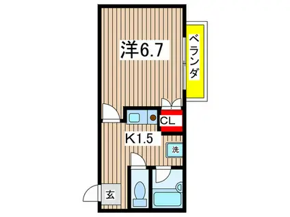 PROXY広路本町(1K/3階)の間取り写真