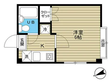 シルクハイツ目白(1K/1階)の間取り写真