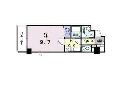 アヴァンティ サカエ(1K/6階)の間取り写真