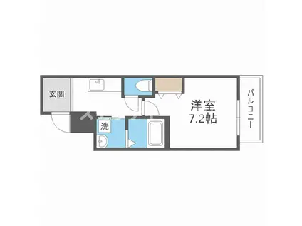 フジパレス東加賀屋(1K/1階)の間取り写真