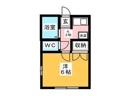 コーポミニ(1K/1階)の間取り写真