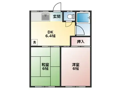 ステラ西習志野(2DK/1階)の間取り写真