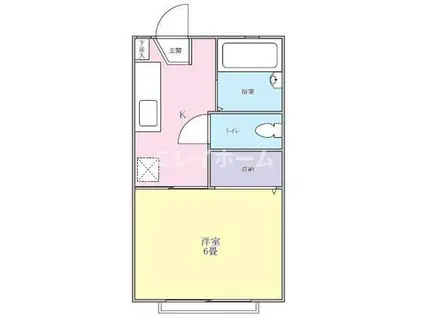 サンハイツ(1K/1階)の間取り写真