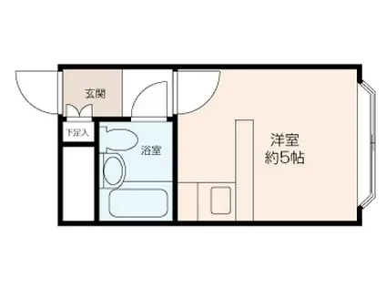 ベルピア浦賀第5(ワンルーム/1階)の間取り写真