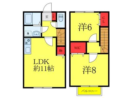 パークハウス大泉(2LDK/1階)の間取り写真