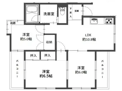 PLENDY前野町(3LDK/3階)の間取り写真