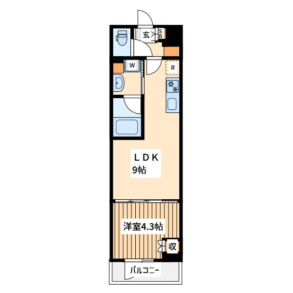 ルミナスつつじヶ丘(1LDK/1階)の間取り写真