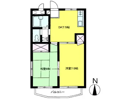 リードヒル・K(2DK/3階)の間取り写真