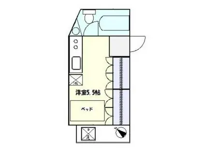 ハプニングタワー曙橋(ワンルーム/5階)の間取り写真