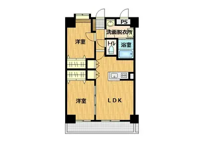 ベルメゾン藤枝(2LDK/5階)の間取り写真