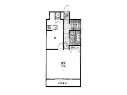 銀河ビル(1K/4階)の間取り写真