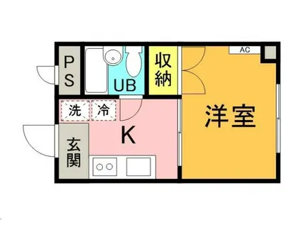 メゾン豊田(1K/1階)の間取り写真