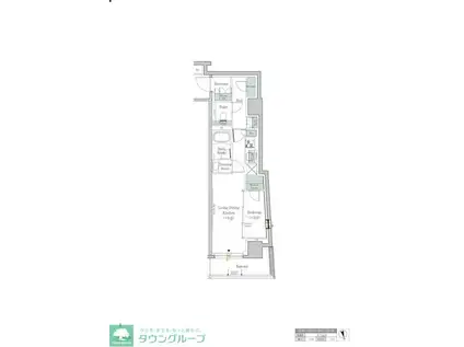 ワンルーフレジデンス中野(1LDK/2階)の間取り写真