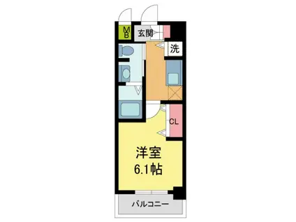 エスリード西宮北口第2(1K/2階)の間取り写真